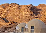 Martian tents at Sun City Camp, Wadi Rum