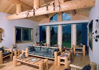 Guest lounge, Cross River Cabins, Kootenay National Park Guest lounge, Cross River Cabins, Kootenay National Park