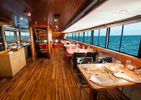 Dining room, M.Y Eric.Flamingo.Letty, Galapagos Islands Dining room, M.Y Eric.Flamingo.Letty, Galapagos Islands