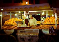 Orange seller in Marrakesh, Morocco Orange seller in Marrakesh, Morocco