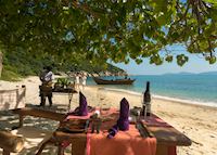 Private beach dining, Six Senses Ninh Van Bay, Nha Trang Private beach dining, Six Senses Ninh Van Bay, Nha Trang