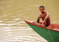 Boatman in Koh Kong, Cambodia Boatman in Koh Kong, Cambodia