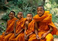 young monks, Kuang Si Falls, Luang Prabang young monks, Kuang Si Falls, Luang Prabang
