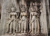 Intricate stone carvings at Angkor Intricate stone carvings at Angkor