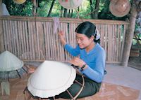 Conical hat making, Vietnam Conical hat making, Vietnam