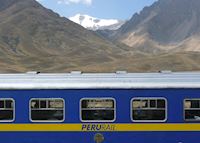 The train between Puno and Cusco stopping at the highest pass en route at 4300m The train between Puno and Cusco stopping at the highest pass en route at 4300m
