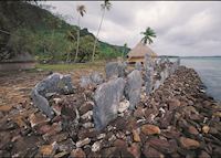 Marae in Maeva, Huahine Marae in Maeva, Huahine