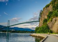View of the Lions Gate Bridge from Stanley Park, Vancouver View of the Lions Gate Bridge from Stanley Park, Vancouver