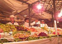 Food stalls, Marrakesh, Morocco Food stalls, Marrakesh, Morocco