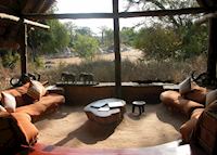 Mwagusi Camp lounge area Mwagusi Camp lounge area