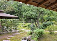 View from tea room, Kenrokuen garden View from tea room, Kenrokuen garden