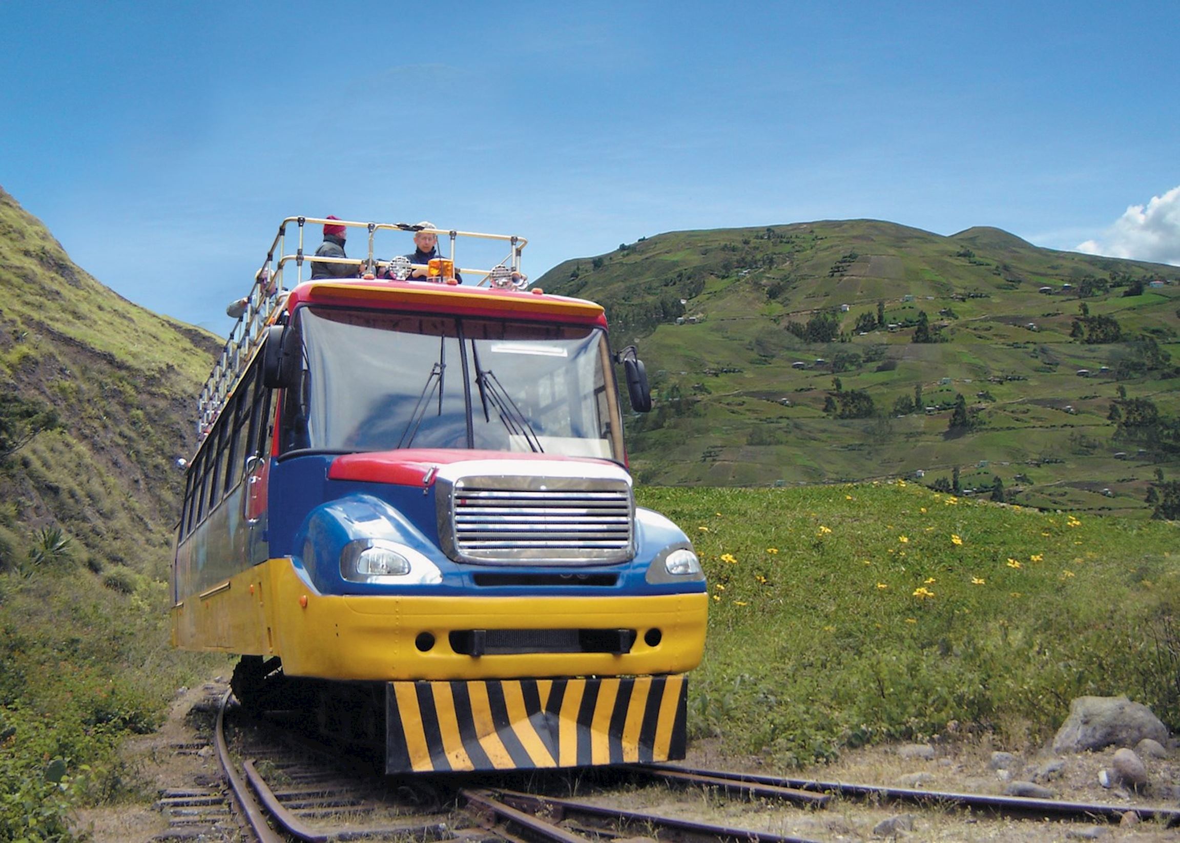 Travel on the Devil's Nose train from Riobamba to Cotopaxi in Ecuador