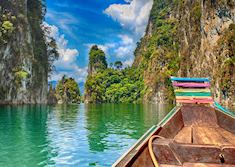 Longtail boat on Cheow Lan Lake, Khao Sok National Park