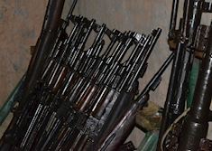 Rifles left over in the weapons house