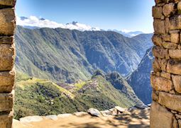 View of Machu Picchu from the Sun Gate, Peru