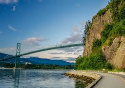 View of the Lions Gate Bridge from Stanley Park, Vancouver