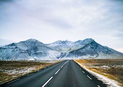 Driving in southeast Iceland