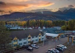 Prestige Hudson Bay Lodge, aerial view, Smithers