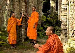 Monks at Angkor Wat