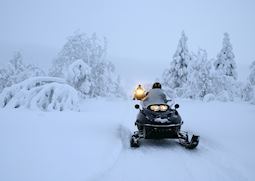 Snowmobiling in Finnish Lapland