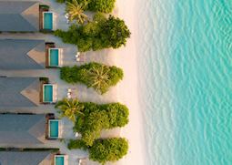 Luxury beach villas on Raa Atoll