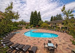 Swimming pool at the Napa Valley Marriott Hotel