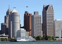 Detroit skyline, Michigan