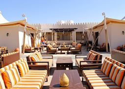 Outdoor lounge area, Desert Nights Resort