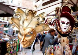 Carnival Masks in Street Market, Verona