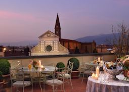 Roof terrace, Hotel Santa Maria Novella, Florence