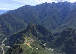 Machu Picchu ruins viewed from Machu Picchu Mountain