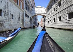 Palace canal and Bridge of Sighs, Venice