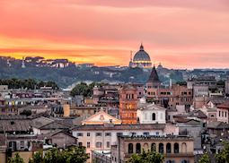 Rome skyline at dusk