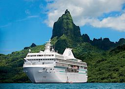 Paul Gauguin Cruise Ship at Bora Bora, Tahiti