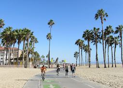 Santa Monica beach bike path, LA California