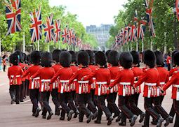 The King's guards marching, London