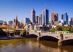 Melbourne city and Yarra River