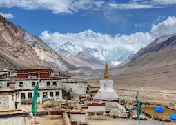 Mount Everest from the Rongbuk Monastery, Tibet