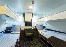 Quad porthole cabin, M/V Ortelius