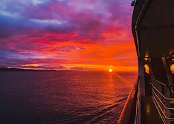 Sunset aboard Silversea Muse, Alaska