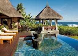 Two-bedroom villa's pool terrace, Shanti Maurice Resort & Spa