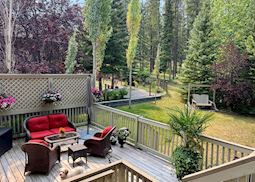 Off Our Rockies Bed and Breakfast gardens, Canmore
