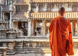 Buddhist monk at Angkor Wat