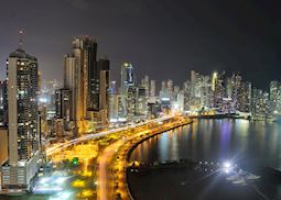 Panama City skyline at night