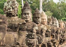 Stone carvings at Angkor Thom