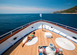 Small ship cruising, Croatia