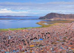 Puno on the shore of Lake Titicaca