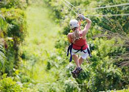 Zip-lining near Arenal Volcano