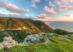 Cabot Trail at sunset, Nova Scotia