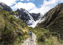 Trekking on the Inca Trail near Machu Picchu